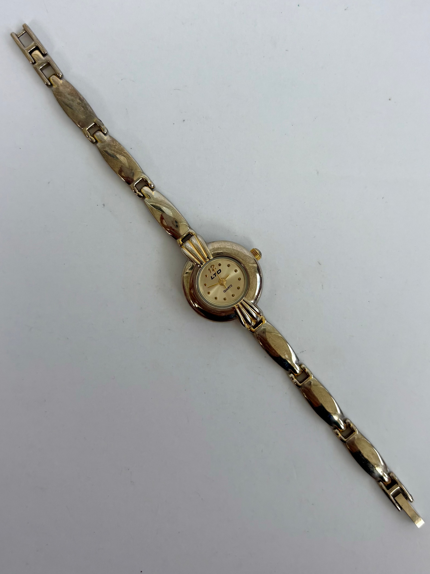 Rare Vintage Silver and Gold Shell Womens Watch
