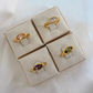 Horizontal Diamond 18k Gold Ring