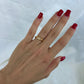Horizontal Diamond 18k Gold Ring