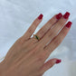 Horizontal Diamond 18k Gold Ring