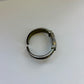Rare Vintage Black and Silver with Green Accents Womens Watch