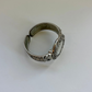 Rare Vintage Black and Silver Round Face Womens Watch