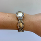 Rare Vintage Statement Gold & Silver Two Toned Womens Watch