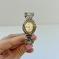 Rare Vintage Statement Gold & Silver Two Toned Womens Watch
