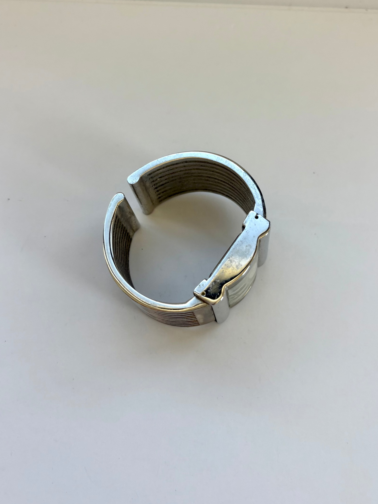 Rare Vintage Chunky Gold & Silver Two Toned Womens Watch