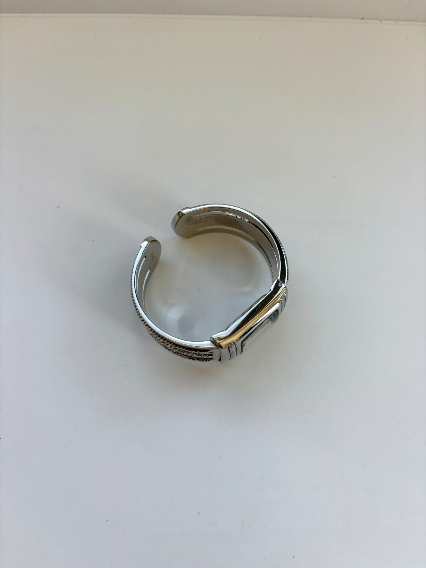 Rare Vintage Chunky Silver Womens Watch