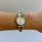Rare Vintage Circle Face Gold & Silver Two Toned Face Womens Watch