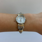 Rare Vintage Circle Face Gold & Silver Two Toned Face Womens Watch