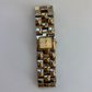 Rare Vintage Chunky Statment Silver Womens Watch & Gold Details