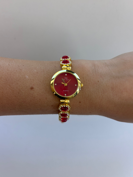 Rare Vintage Red Dial Womens Watch