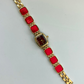 Rare Vintage Red Dial Detail Womens Watch