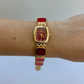 Rare Vintage Red Dial Detail Womens Watch