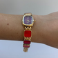 Rare Vintage Red Dial Detail Womens Watch