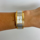 Rare Vintage Two Toned Rectangle Face Womens Watch