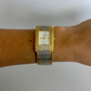 Rare Vintage Two Toned Rectangle Face Womens Watch