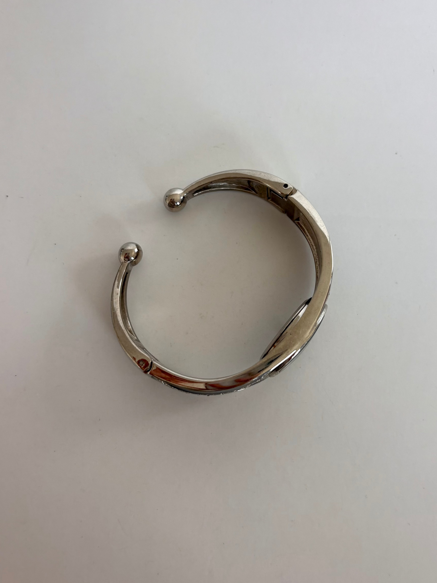 Rare Vintage Silver & Black Detail Womens Watch