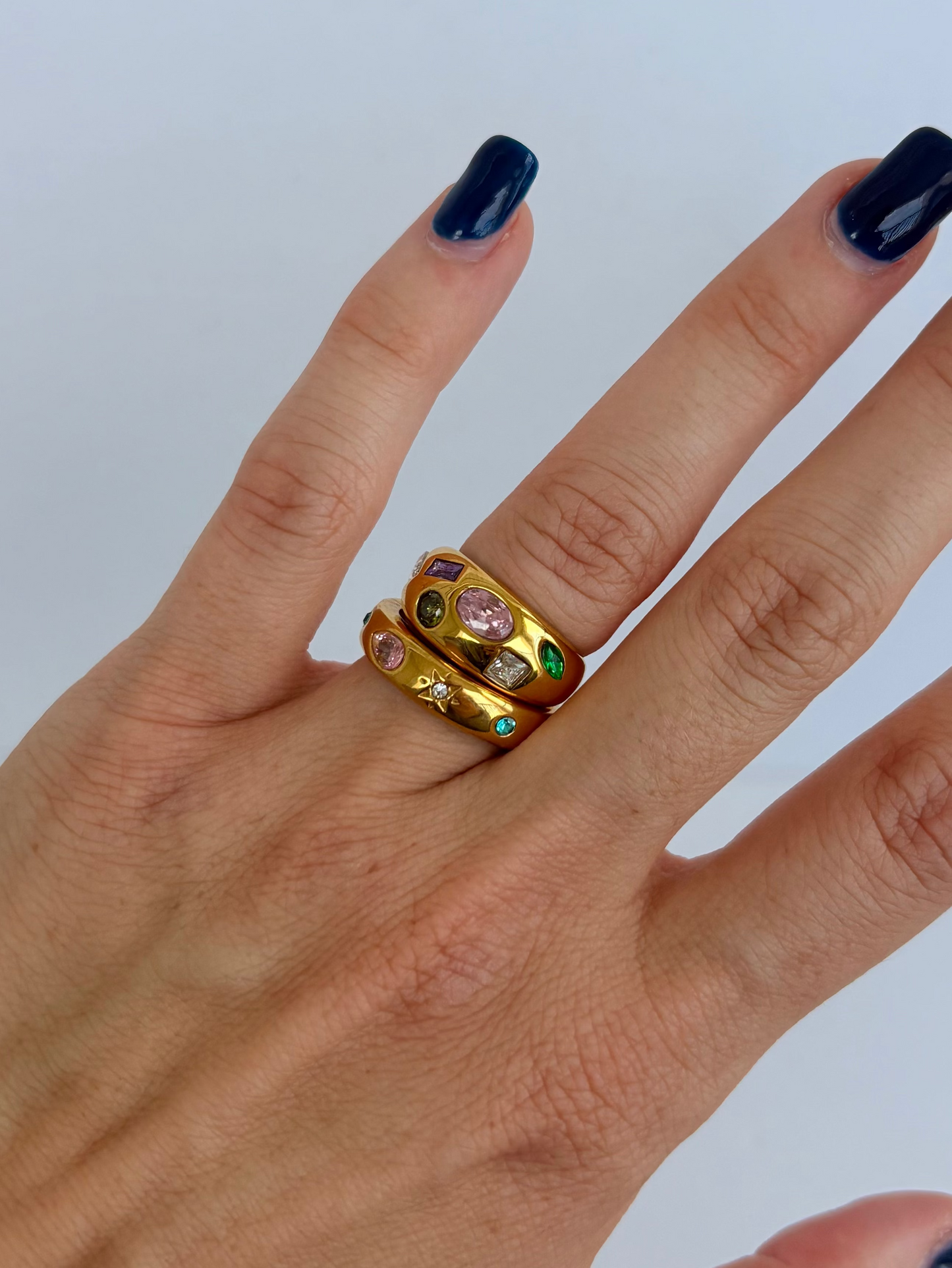 Colorful StarGaze Ring 18k Gold