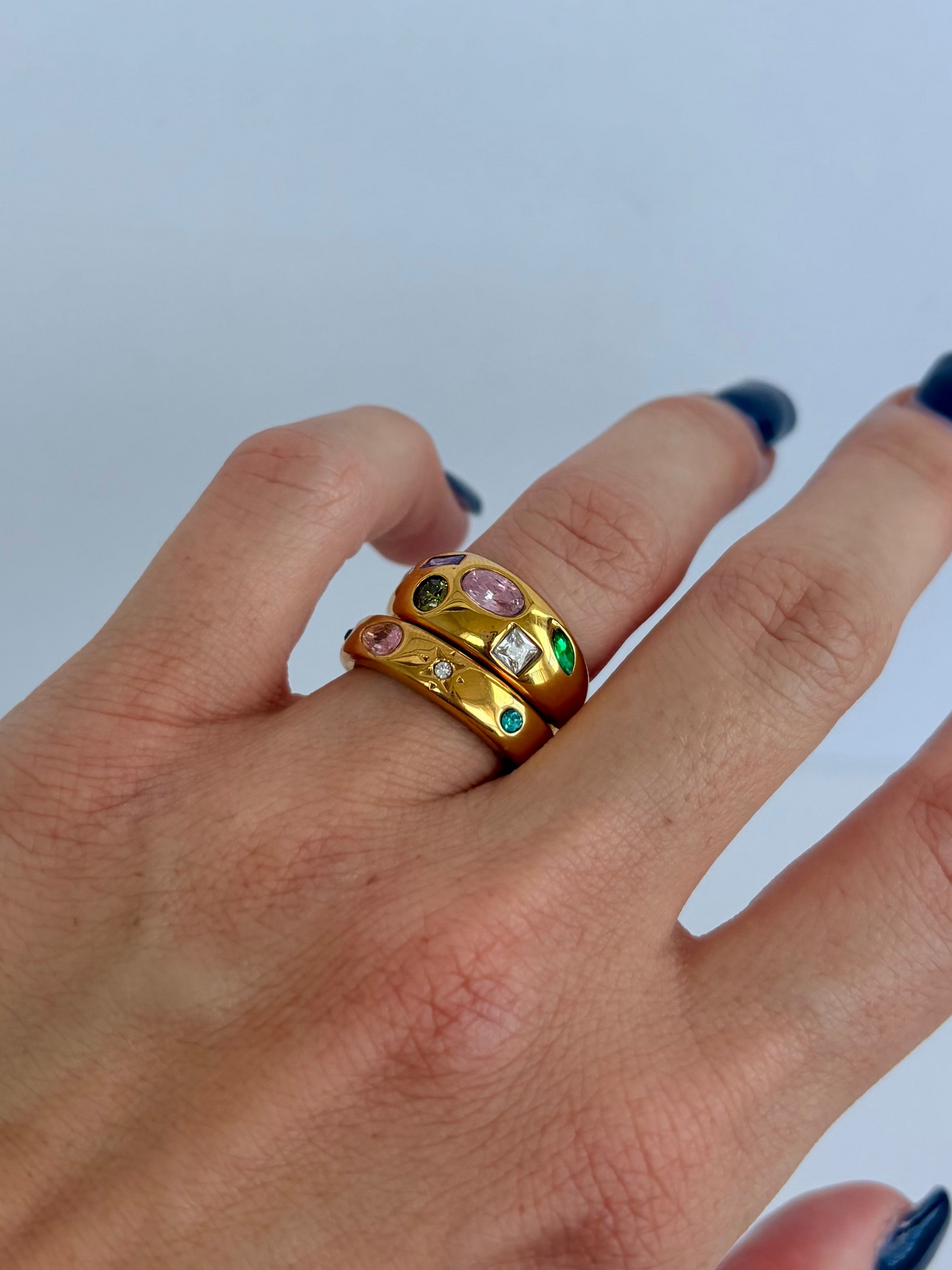Colorful StarGaze Ring 18k Gold