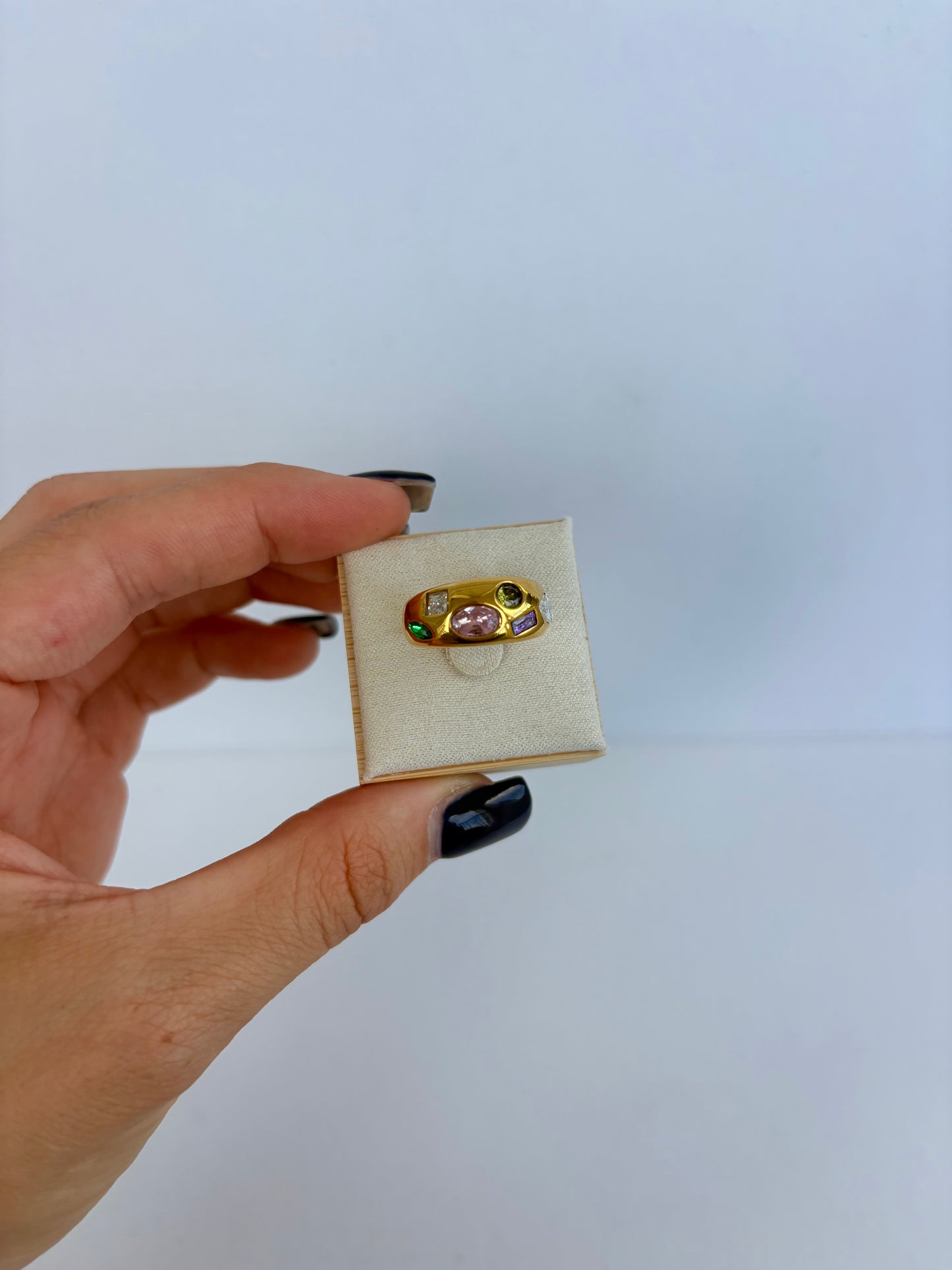 Colorful StarGaze Ring 18k Gold
