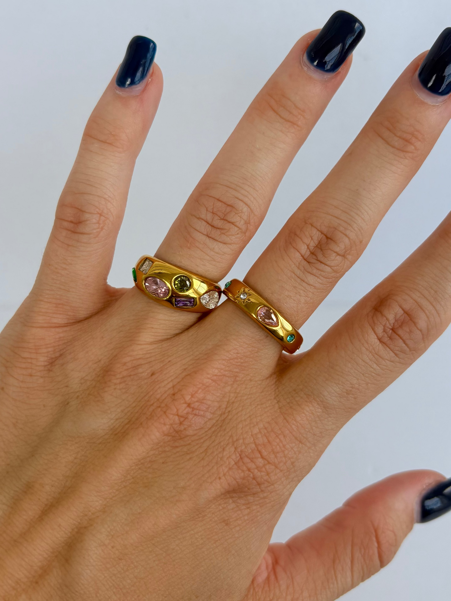 Colorful StarGaze Ring 18k Gold