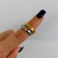 Colorful StarGaze Ring Thin 18k