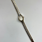 Rare Vintage Diamond Face Gold & Silver Two Toned Face Womens Watch