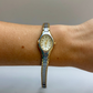 Rare Vintage Diamond Face Gold & Silver Two Toned Face Womens Watch