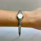 Rare Vintage Diamond Face Gold & Silver Two Toned Face Womens Watch