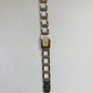Rare Vintage Rectangle Face Silver & Gold Two Toned Womens Watch