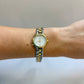 Rare Vintage Circle Face Silver & Gold Two Toned Womens Watch