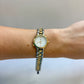 Rare Vintage Circle Face Silver & Gold Two Toned Womens Watch