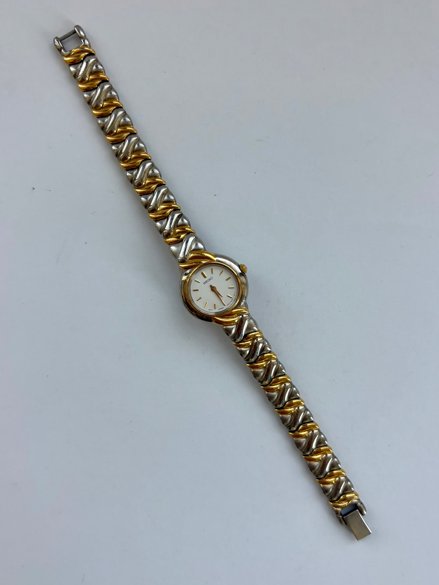 Rare Vintage Seko Gold & Silver Two Toned Womens Watch