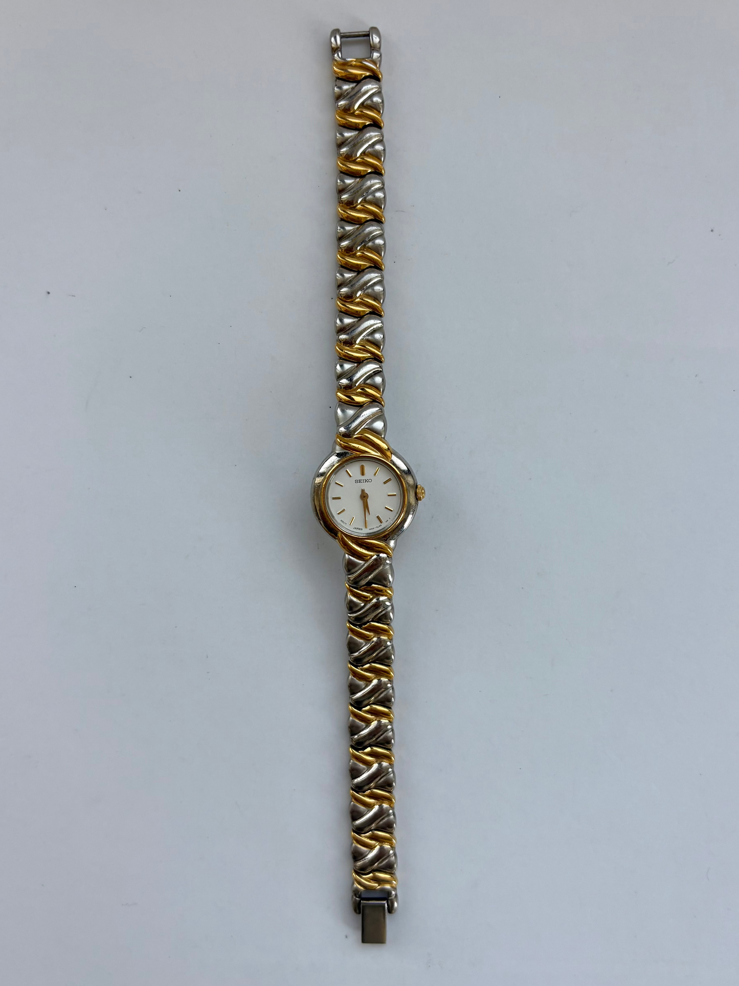 Rare Vintage Seko Gold & Silver Two Toned Womens Watch