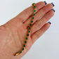 Bezel Set Emerald Green Bracelet