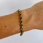 Bezel Set Emerald Green Bracelet