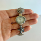 Rare Vintage Silver Beachy Womens Watch Stretchy Band