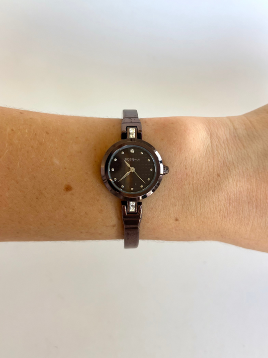 Rare Vintage Rich Brown Detail Womens Watch