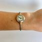 Rare Vintage Two Toned Silver & Gold Womens Watch Wrap Band