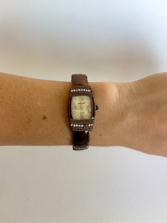 Rare Vintage Rich Brown Womens Watch Cusp