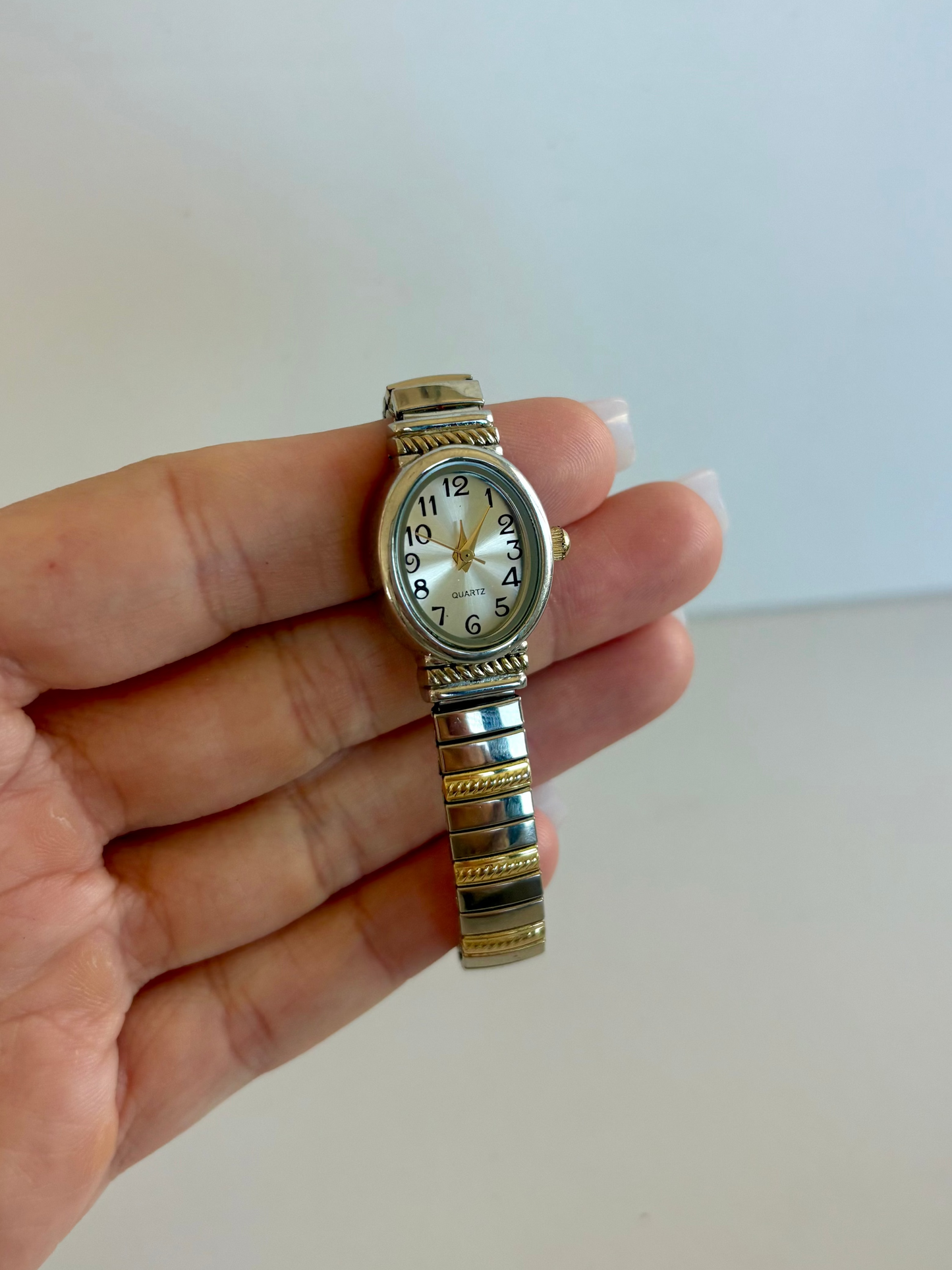 Rare Vintage Silver & Gold Two Toned Womens Watch