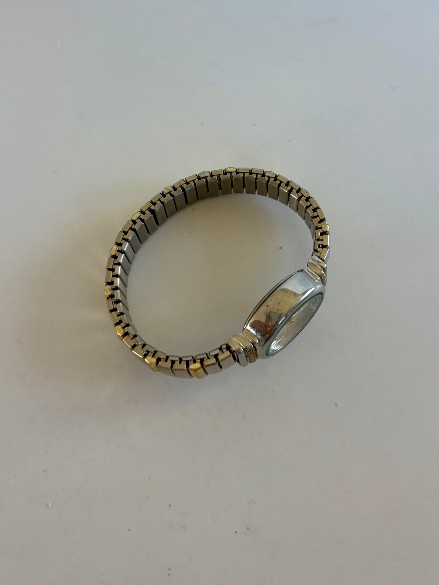 Rare Vintage Silver & Gold Two Toned Womens Watch