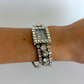 Rare Vintage Retro Crystal Silver Toned Womens Watch