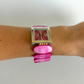 Rare Vintage Retro Pink Detail Womens Watch