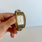 Rare Vintage Silver Gold & Black Detail Womens Watch