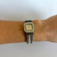 Rare Vintage Silver & Black Detail Womens Watch