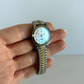 Rare Vintage Two Toned Circle Dial Dainty Womens Watch