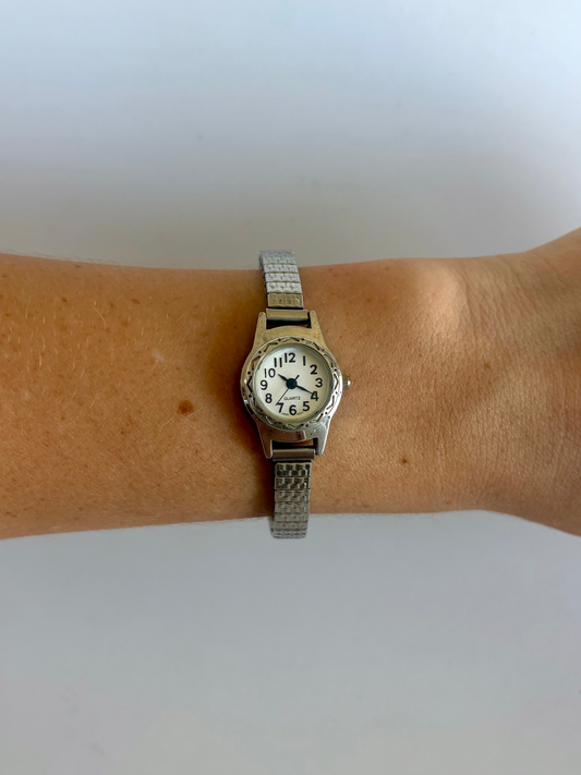 Rare Vintage Small Face Silver Womens Watch