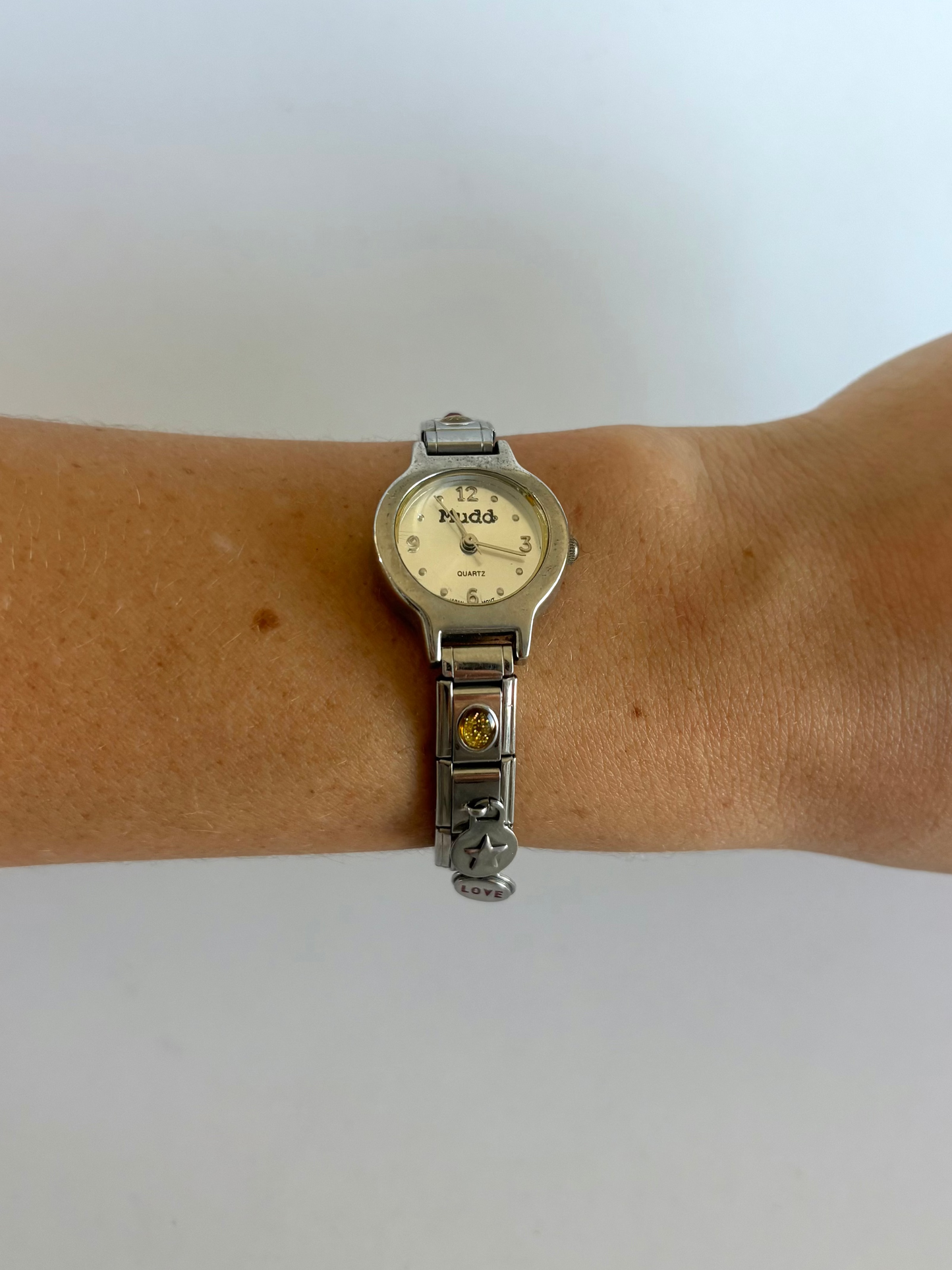 Rare Vintage Silver Y2k Charm Womens Watch