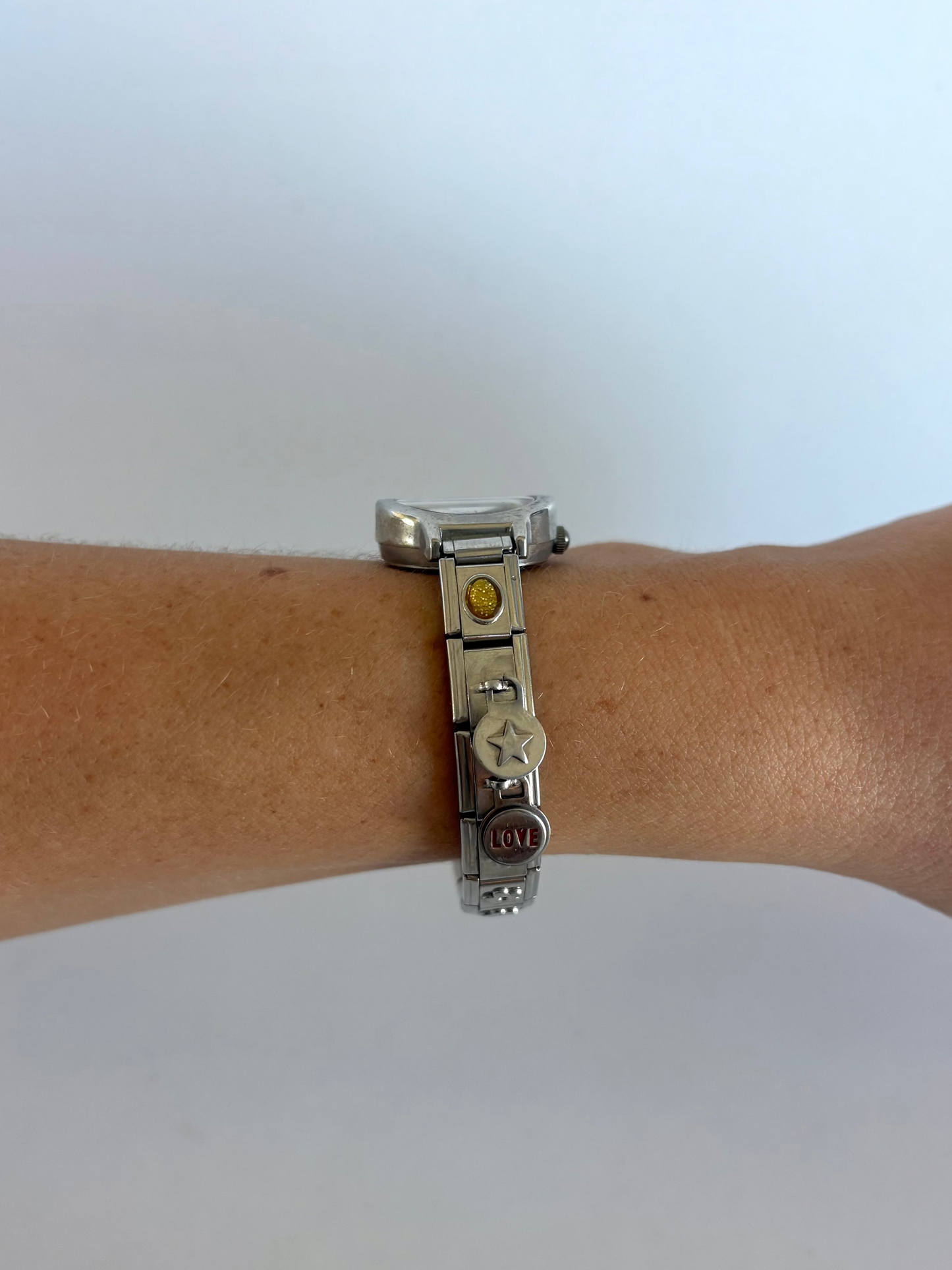 Rare Vintage Silver Y2k Charm Womens Watch