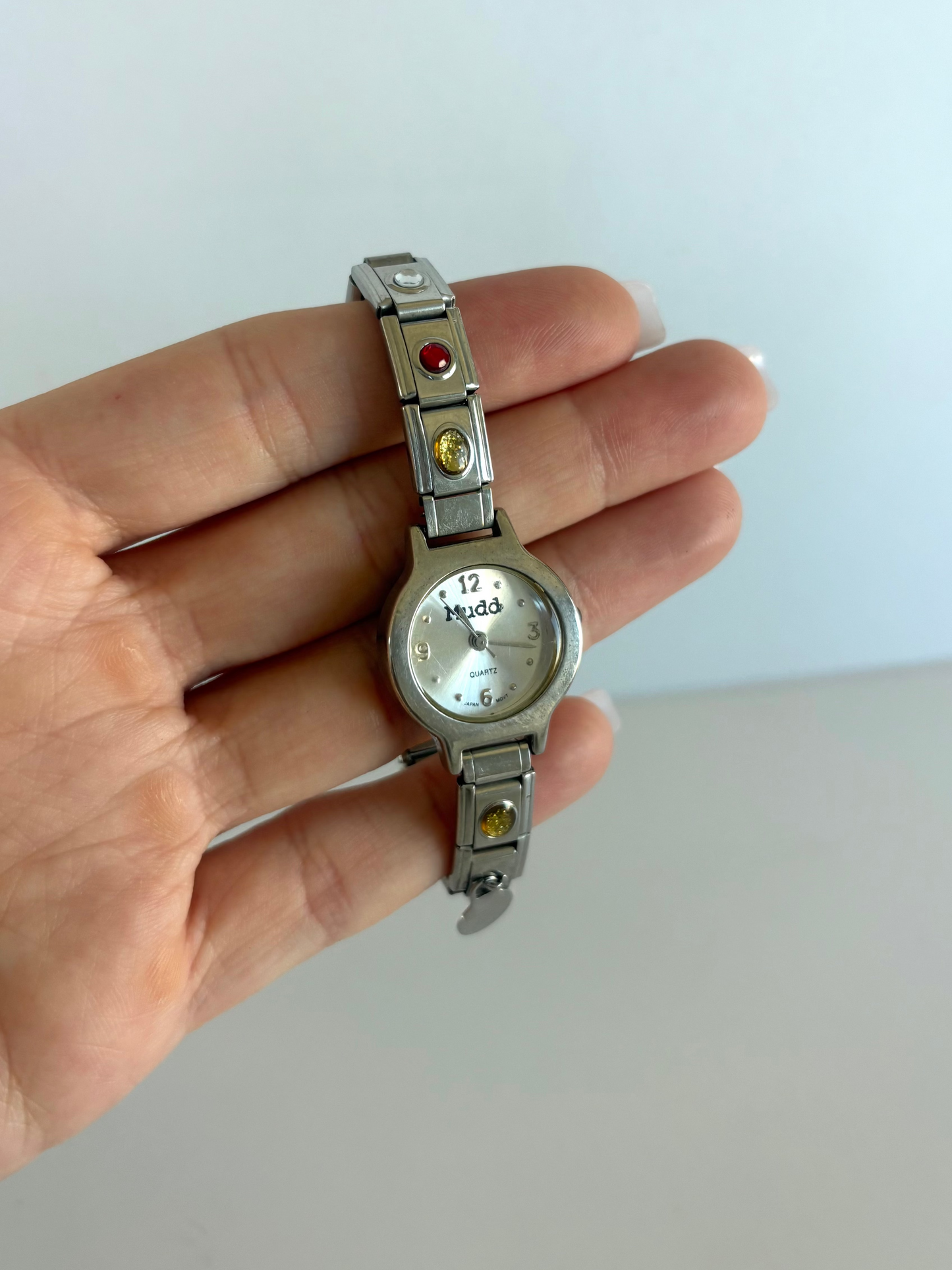 Rare Vintage Silver Y2k Charm Womens Watch